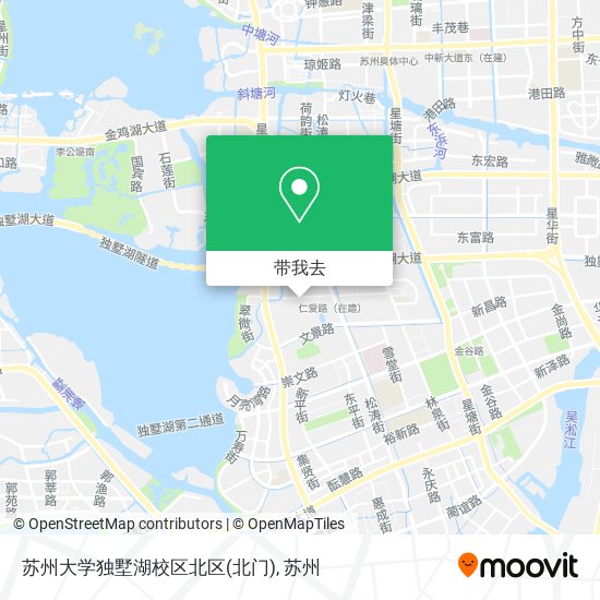 苏州大学独墅湖校区北区(北门)地图