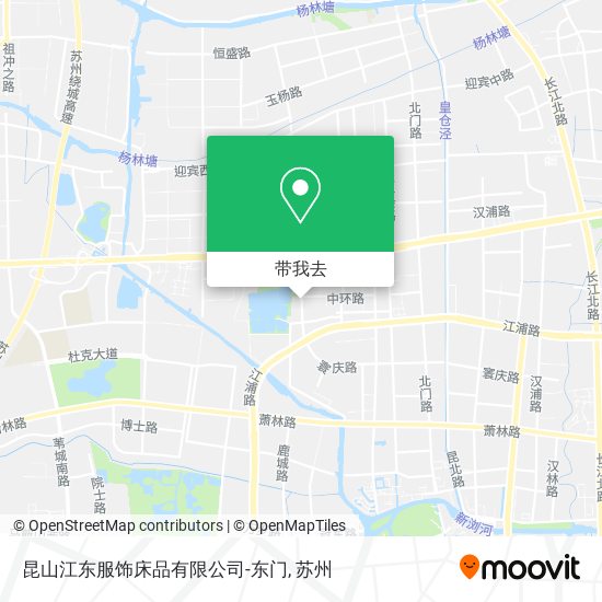 昆山江东服饰床品有限公司-东门地图