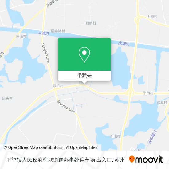 平望镇人民政府梅堰街道办事处停车场-出入口地图