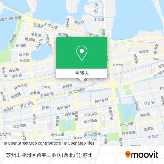 苏州工业园区跨春工业坊(西北门)地图