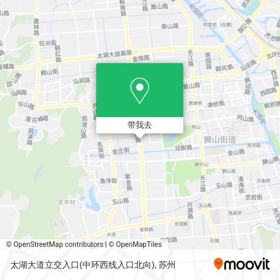 太湖大道立交入口(中环西线入口北向)地图