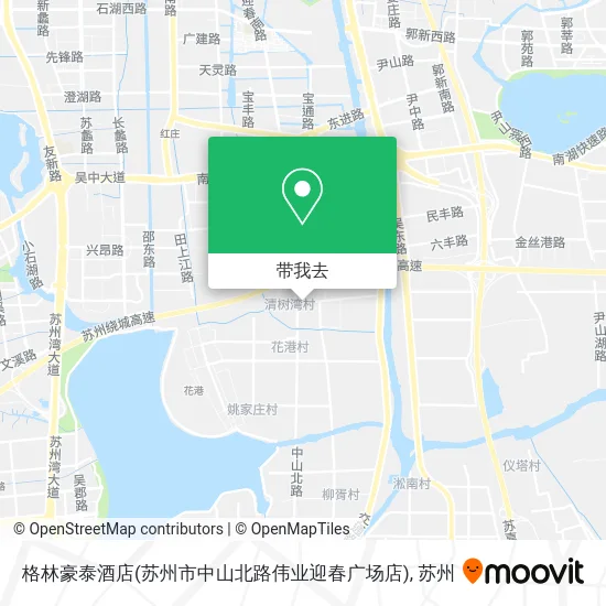 格林豪泰酒店(苏州市中山北路伟业迎春广场店)地图