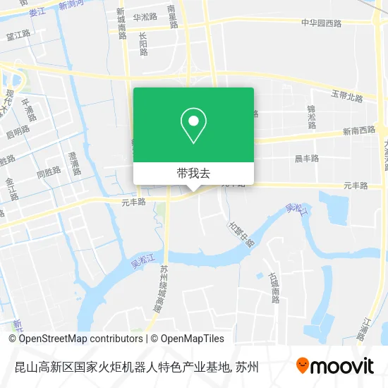 昆山高新区国家火炬机器人特色产业基地地图