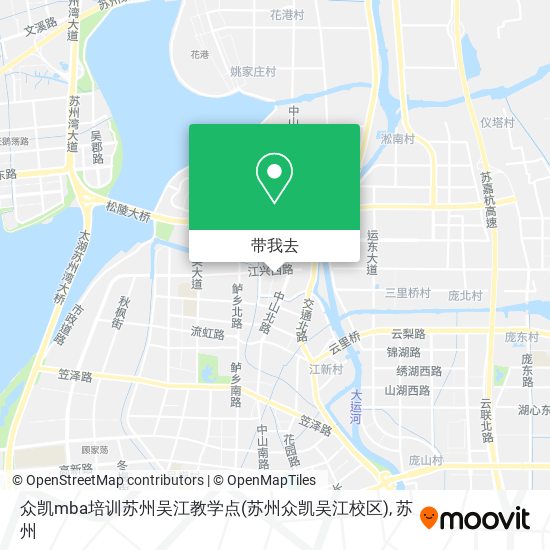 众凯mba培训苏州吴江教学点(苏州众凯吴江校区)地图