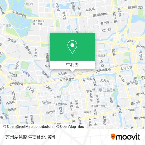 苏州站铁路售票处北地图