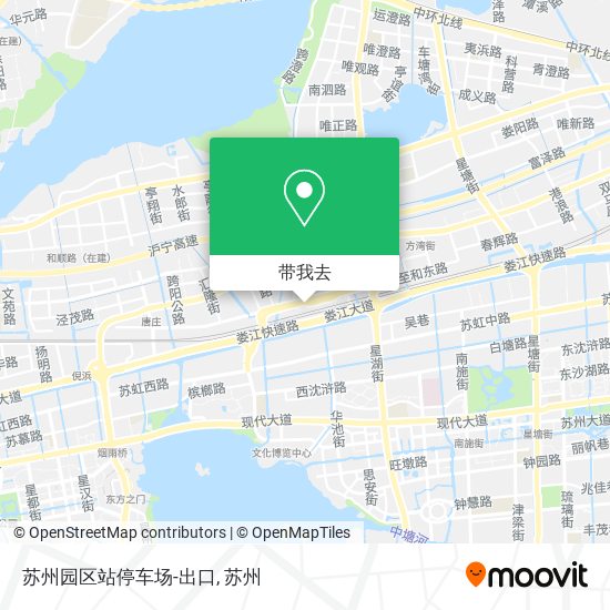 苏州园区站停车场-出口地图