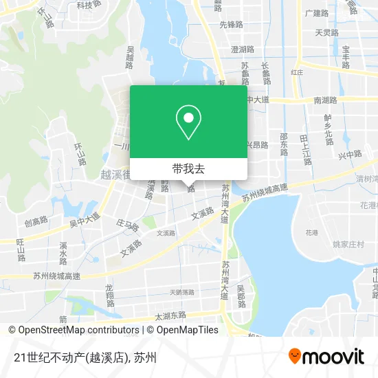 21世纪不动产(越溪店)地图