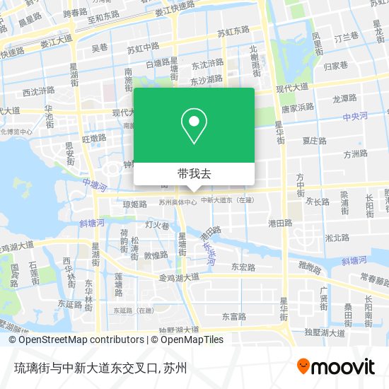 琉璃街与中新大道东交叉口地图