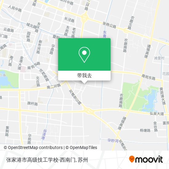 张家港市高级技工学校-西南门地图