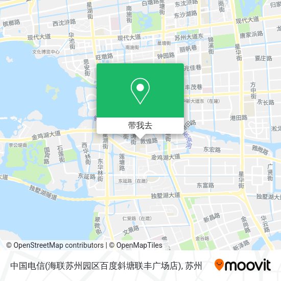 中国电信(海联苏州园区百度斜塘联丰广场店)地图