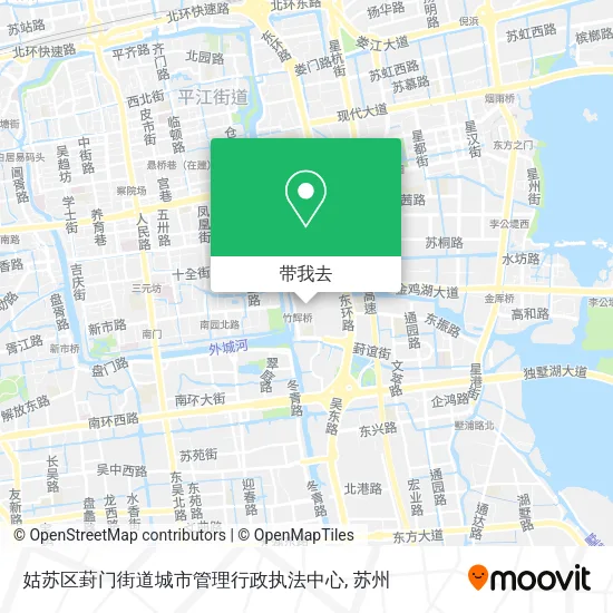 姑苏区葑门街道城市管理行政执法中心地图