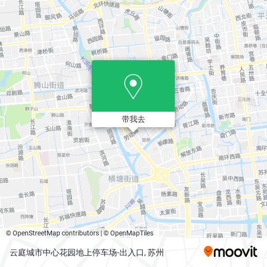 云庭城市中心花园地上停车场-出入口地图