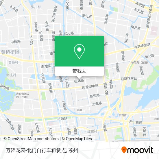 万泾花园-北门自行车租赁点地图