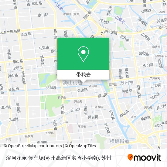 滨河花苑-停车场(苏州高新区实验小学南)地图