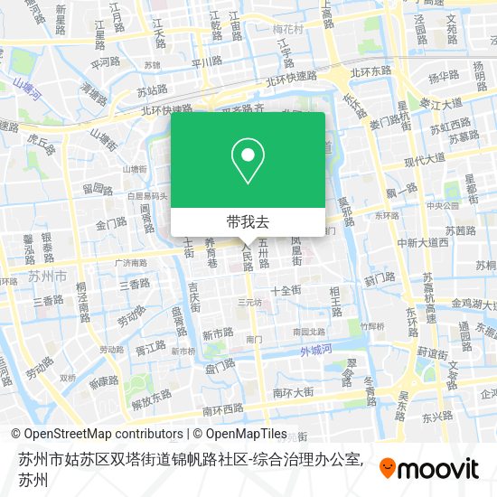 苏州市姑苏区双塔街道锦帆路社区-综合治理办公室地图