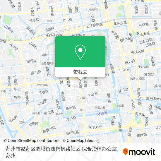 苏州市姑苏区双塔街道锦帆路社区-综合治理办公室地图