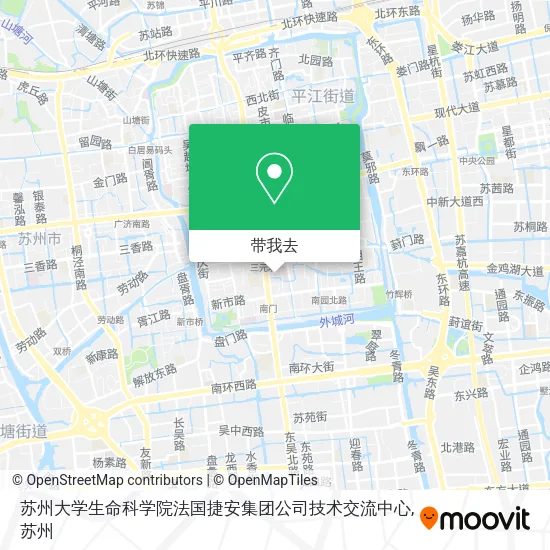 苏州大学生命科学院法国捷安集团公司技术交流中心地图