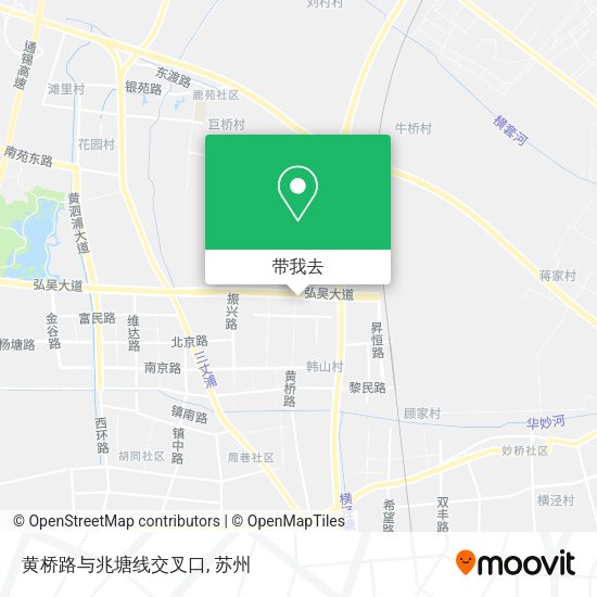 黄桥路与兆塘线交叉口地图