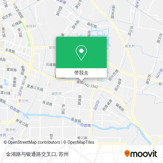 金湖路与银通路交叉口地图