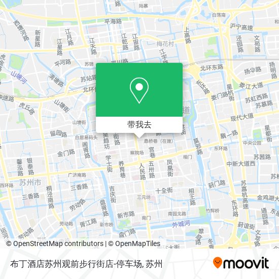 布丁酒店苏州观前步行街店-停车场地图