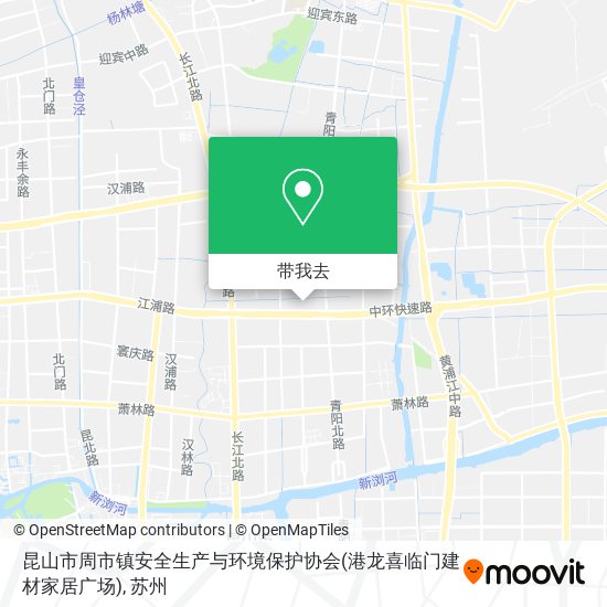 昆山市周市镇安全生产与环境保护协会(港龙喜临门建材家居广场)地图