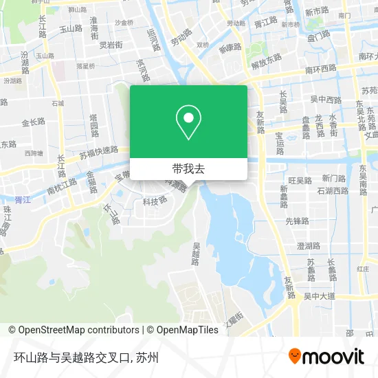 环山路与吴越路交叉口地图