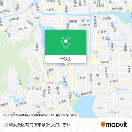 石湖风景区南门停车场(出入口)地图