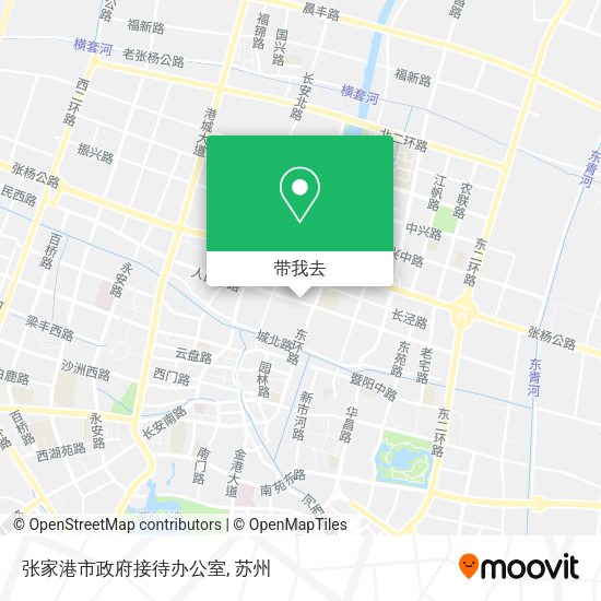 张家港市政府接待办公室地图