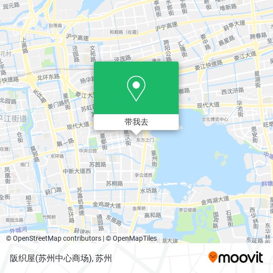阪织屋(苏州中心商场)地图