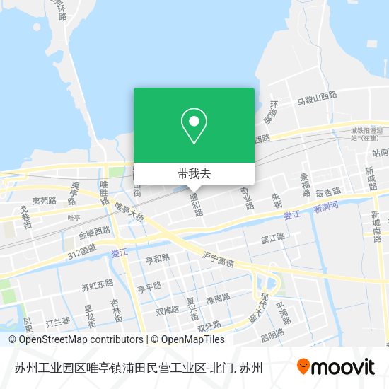 苏州工业园区唯亭镇浦田民营工业区-北门地图