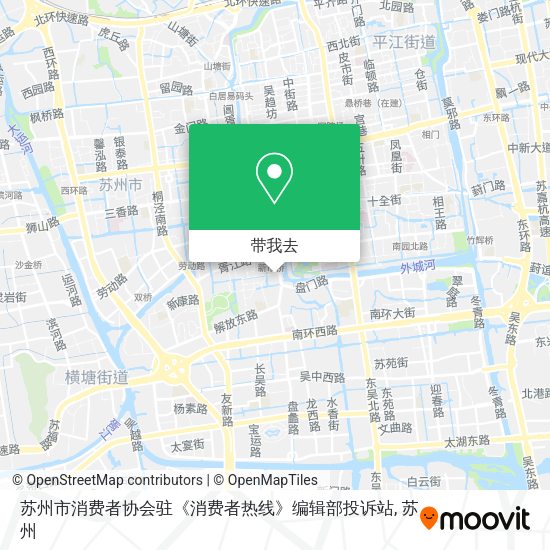 苏州市消费者协会驻《消费者热线》编辑部投诉站地图