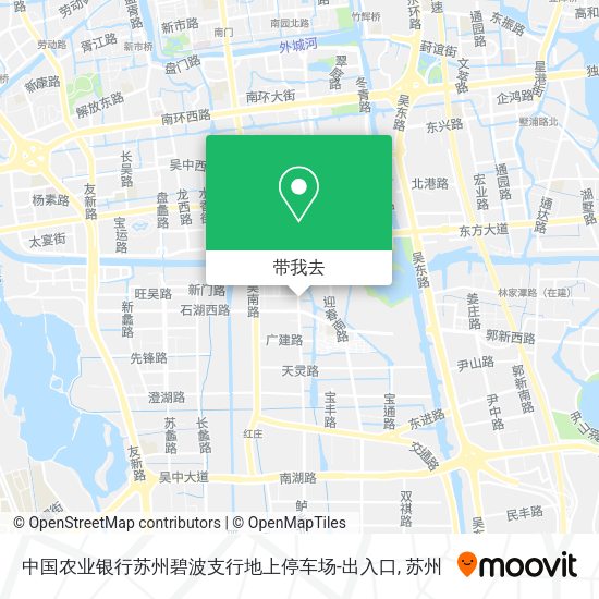 中国农业银行苏州碧波支行地上停车场-出入口地图
