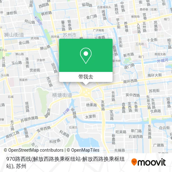 970路西线(解放西路换乘枢纽站-解放西路换乘枢纽站)地图