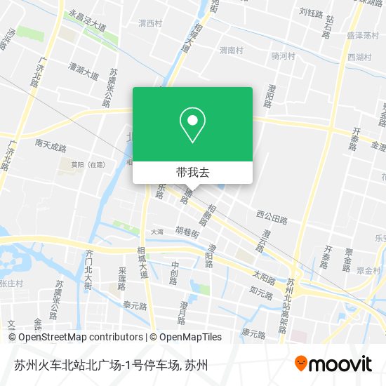 苏州火车北站北广场-1号停车场地图