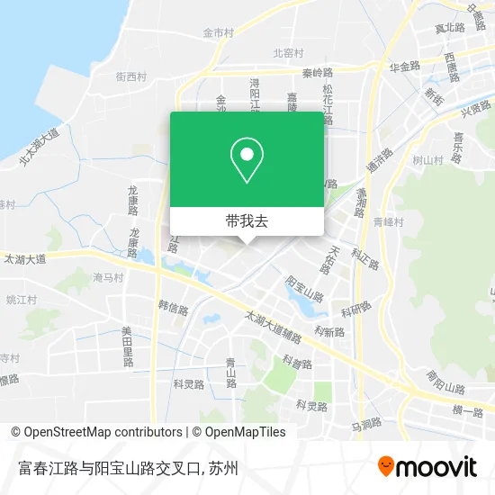 富春江路与阳宝山路交叉口地图
