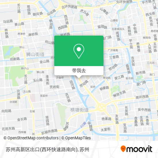 苏州高新区出口(西环快速路南向)地图