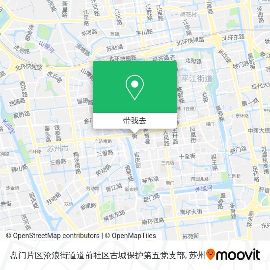 盘门片区沧浪街道道前社区古城保护第五党支部地图