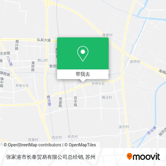 张家港市长泰贸易有限公司总经销地图