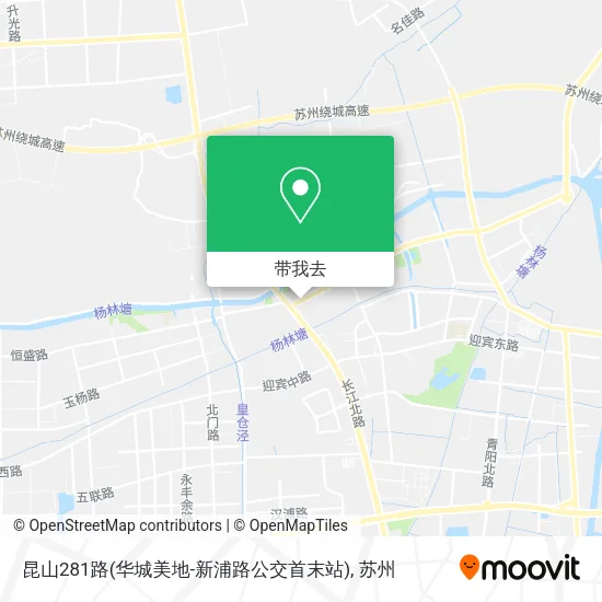昆山281路(华城美地-新浦路公交首末站)地图