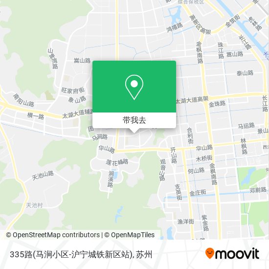 335路(马涧小区-沪宁城铁新区站)地图