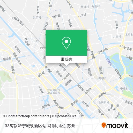 335路(沪宁城铁新区站-马涧小区)地图