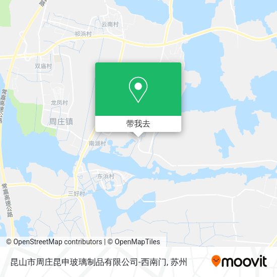 昆山市周庄昆申玻璃制品有限公司-西南门地图