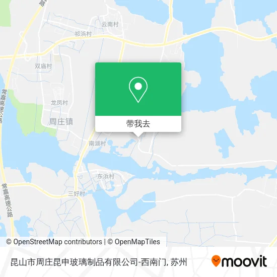 昆山市周庄昆申玻璃制品有限公司-西南门地图