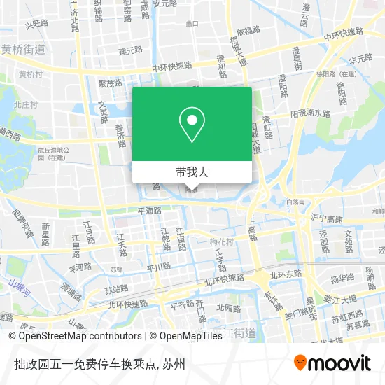拙政园五一免费停车换乘点地图