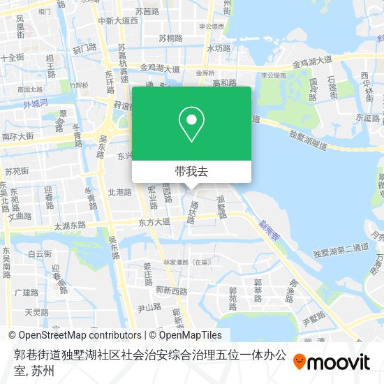 郭巷街道独墅湖社区社会治安综合治理五位一体办公室地图
