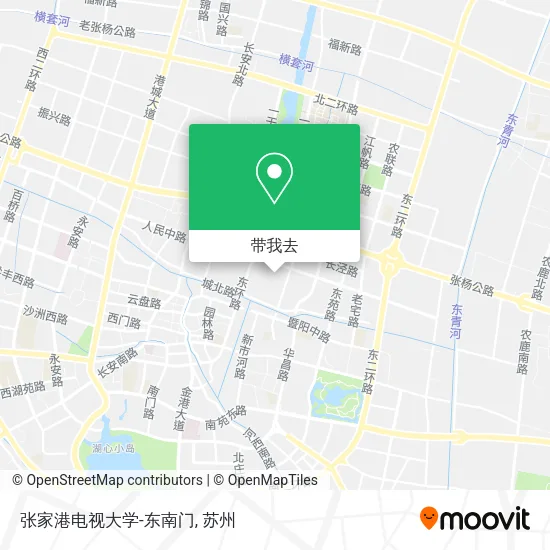 张家港电视大学-东南门地图