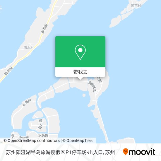 苏州阳澄湖半岛旅游度假区P1停车场-出入口地图