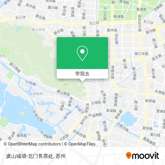 虞山城墙-北门售票处地图