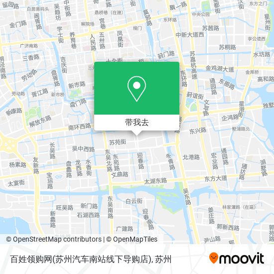 百姓领购网(苏州汽车南站线下导购店)地图