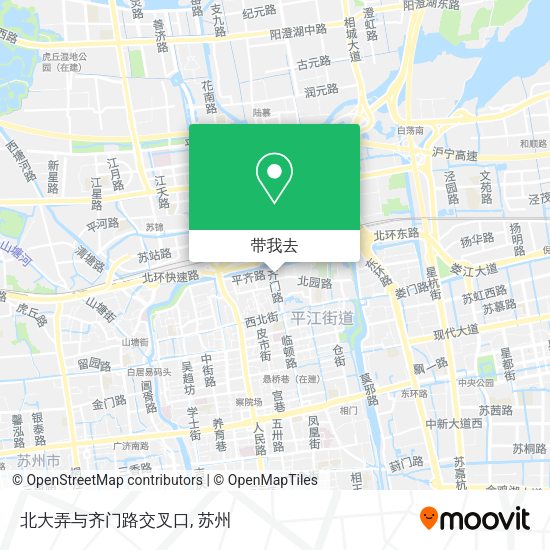 北大弄与齐门路交叉口地图